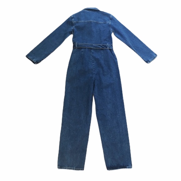 NWT Topshop Denim Boiler Suit Blue Jumpsuit 4 - Picture 4 of 4